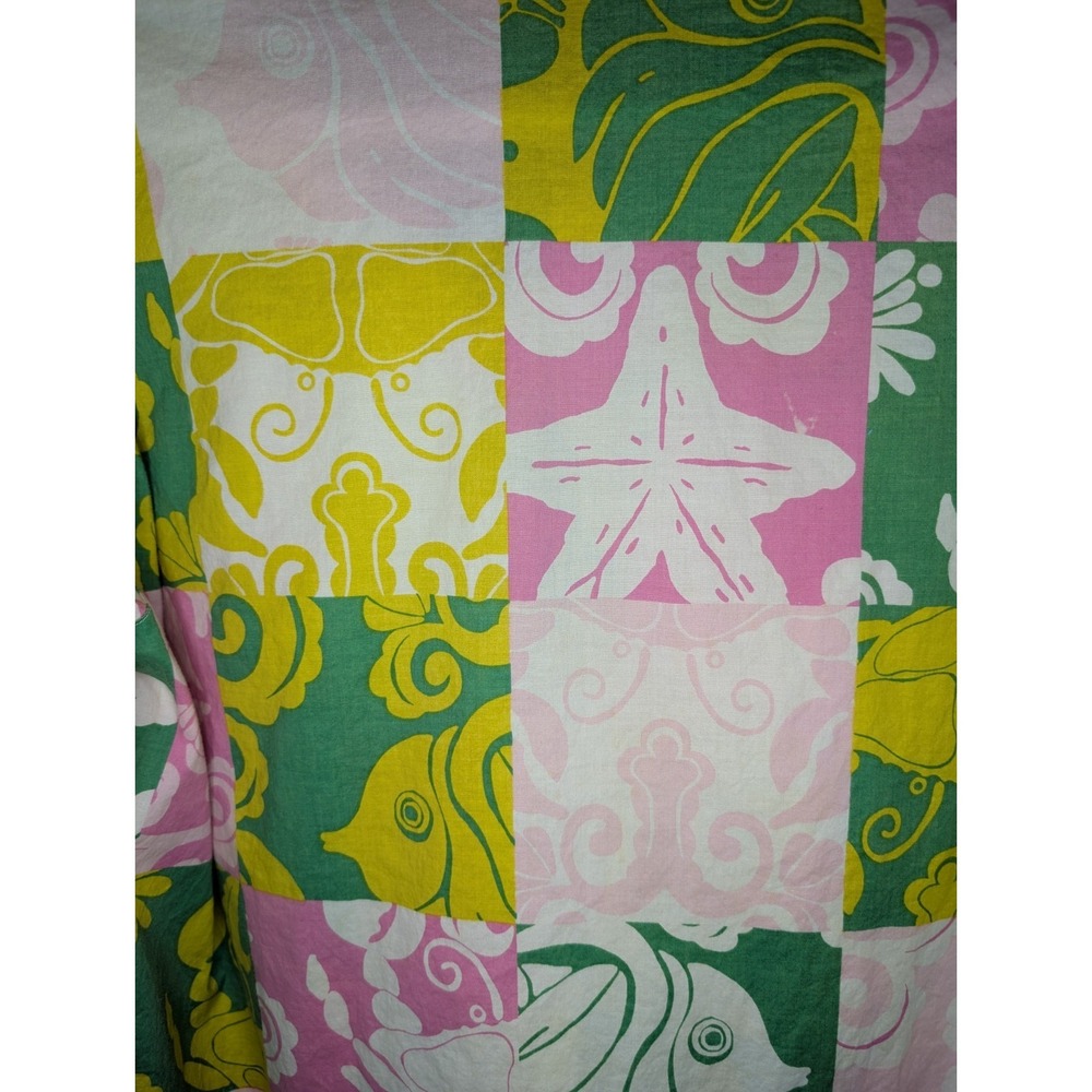Lilly Pulitzer White Label Women's Small L/S Blouse Crabs Fish Shells Starfish - Picture 4 of 10